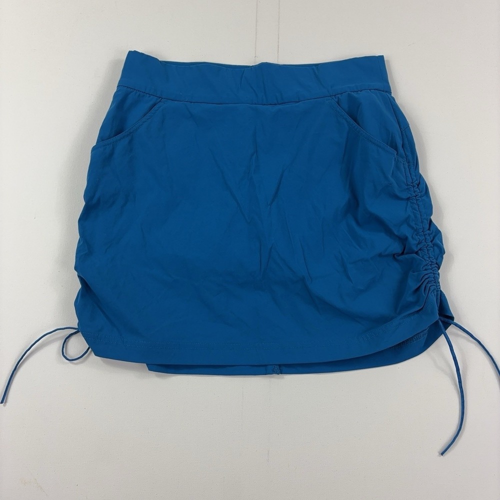 Columbia Womens Blue Ruched Hiking Active Skort Built-In Shorts XK1338 Size M